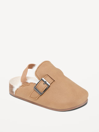 Cozy Faux-Suede Clog Shoes for Baby