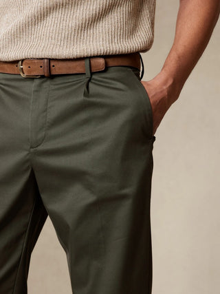 Pantalón Plisado Regular Fit Verde