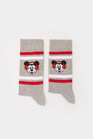 Calcetín de Rayas con Estampado Mickey Mouse™