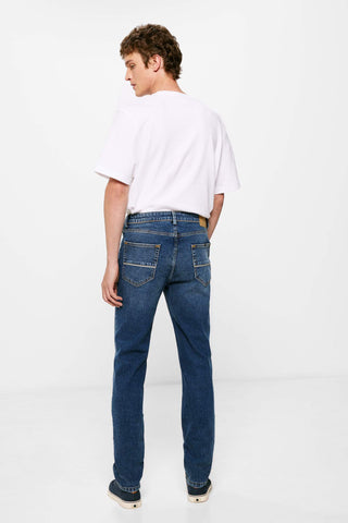 Jeans Slim Aspecto Vintage con Bolsillos