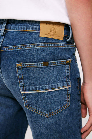Jeans Slim Aspecto Vintage con Bolsillos