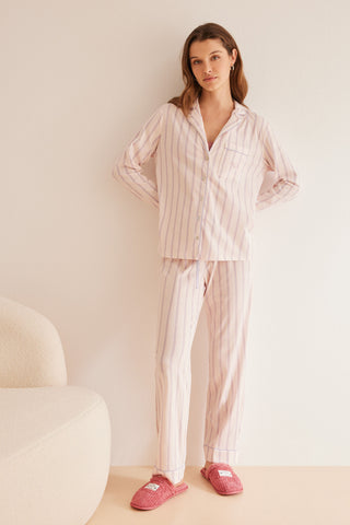 Set de Pijama 2 Piezas Estampado de Rayas