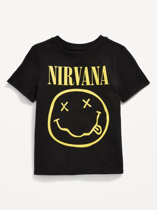 Camiseta Manga Corta con Gráfico Nirvana Smiley, Niño
