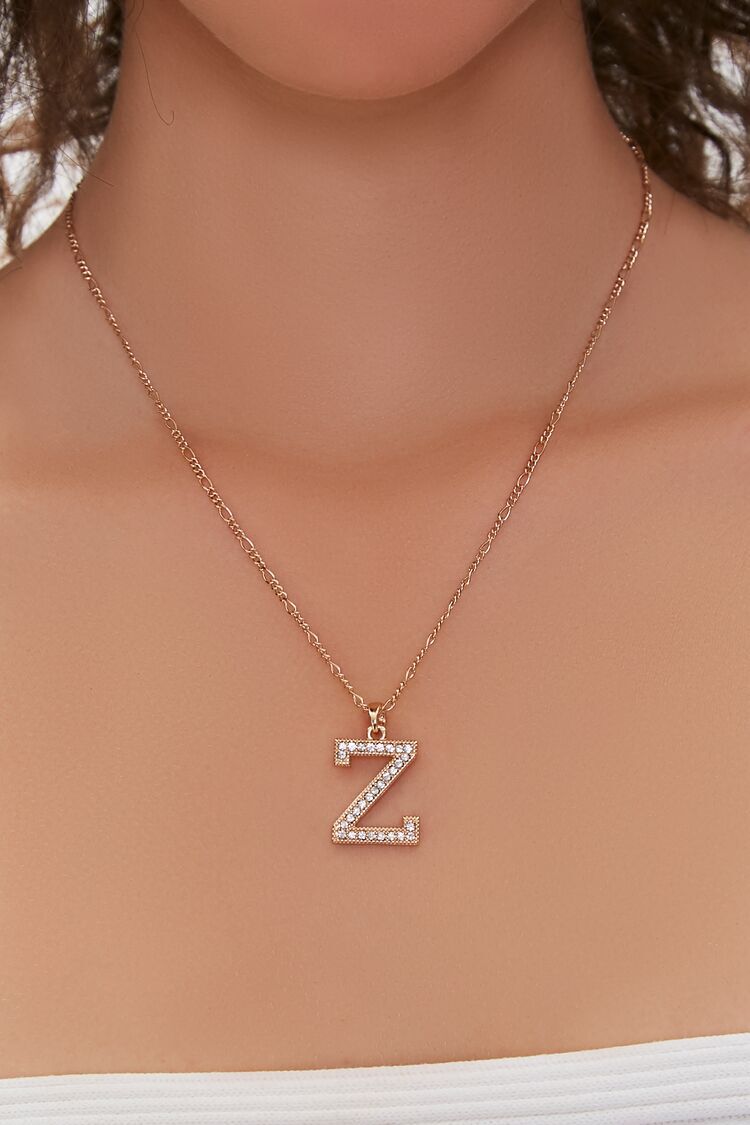 Collar con colgante inicial F21 Forever 21 - Oro/Z