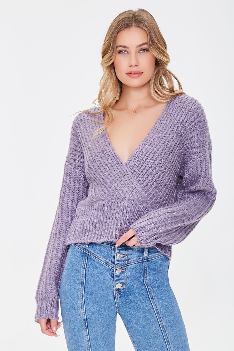 Suéter Abrigo Manga Larga Purple