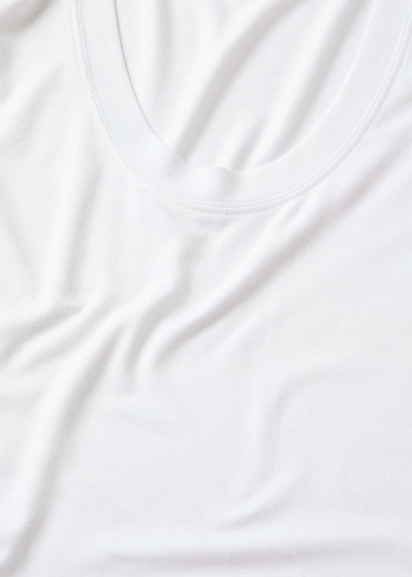 MNG Camiseta Cuello Redondo - Blanco