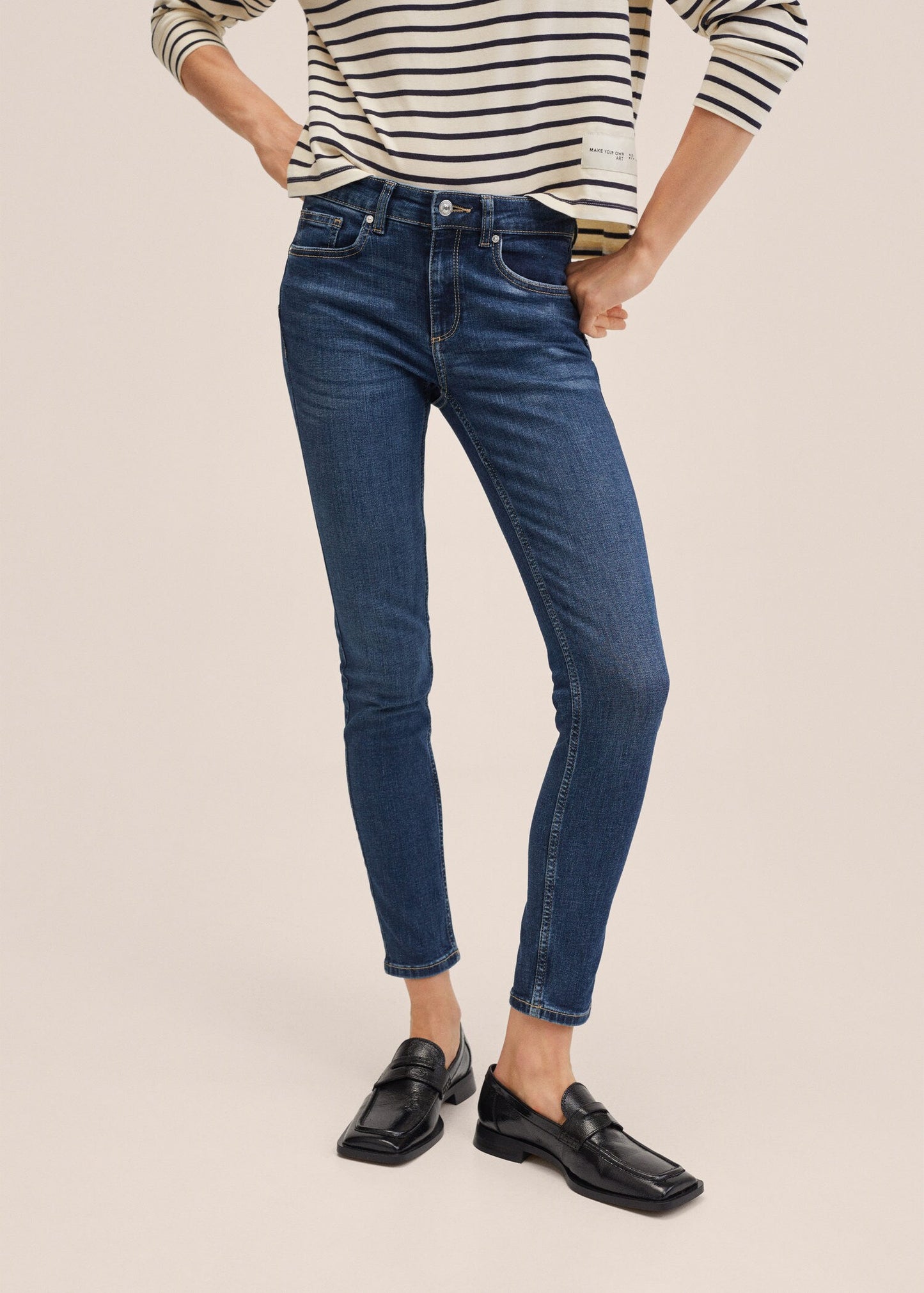 MNG Jeans Skinny Push - Tejano Oscuro