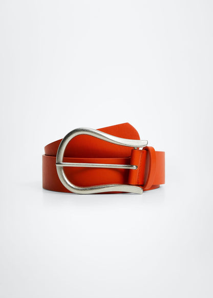 Cinturón Hebilla Redonda Naranja