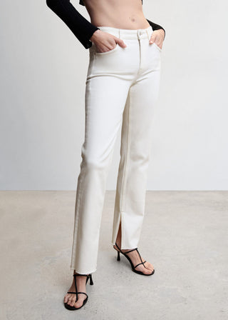 Jeans Abertura Blanco