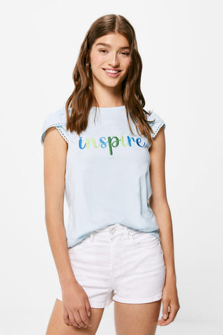 Camiseta Diseño "Inspire" Azul