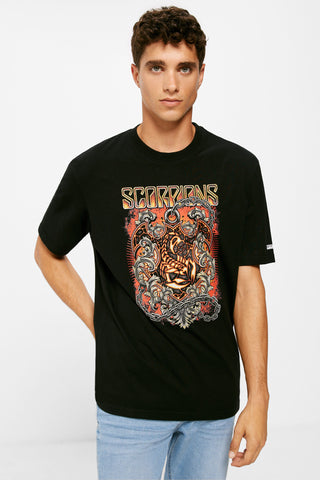 Camiseta Diseño Scorpions Negro