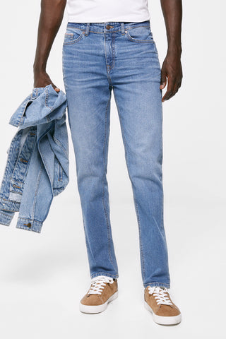 Jeans Slim Lavado Medio Azul