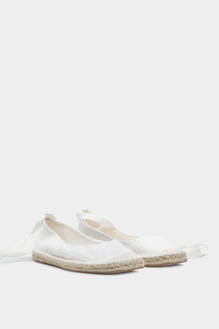 Zapato Estampado Floral Blanco