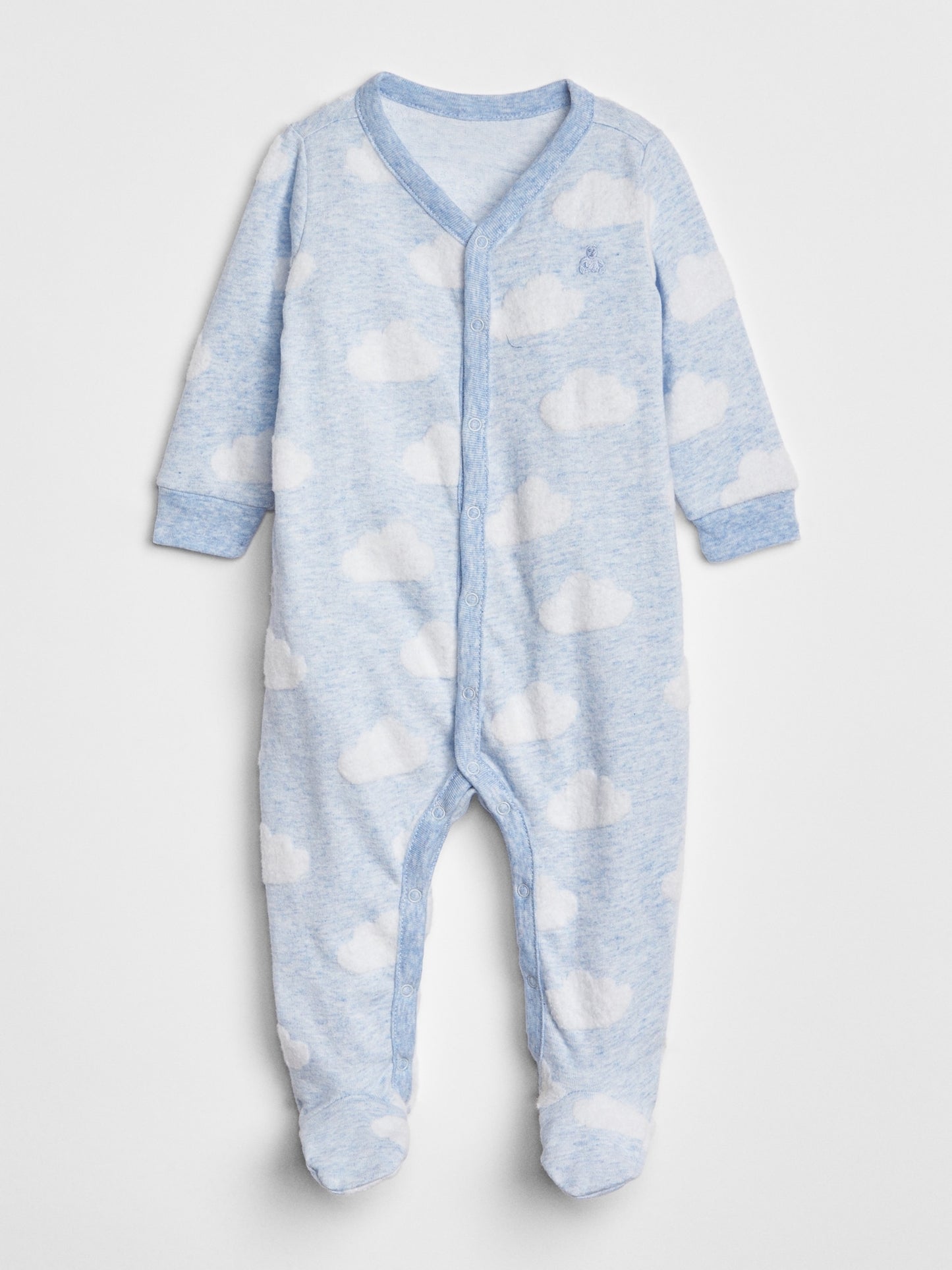 Body de una pieza con pies y estampado favorito del primer bebé de Gap Onepiece - Azul Heather