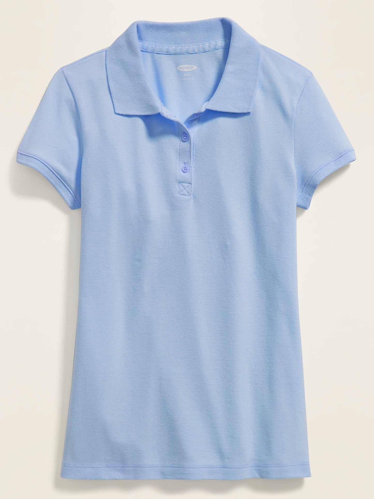 Uniform Pique Polo for Girls Sld Unfrm Polo Something Blue