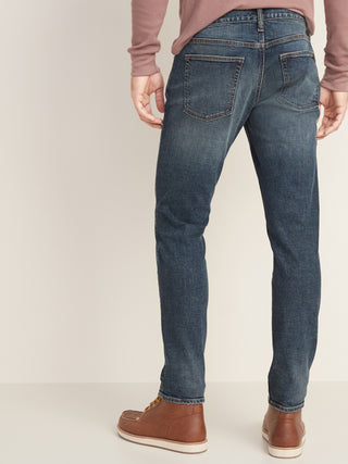 Relaxed Slim Built-In Flex Distressed Jeans for Men
