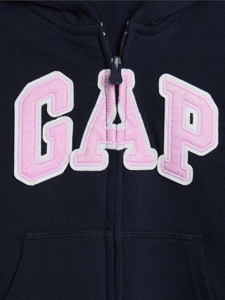 Sudadera con capucha Gap Logo Sparkle para niños pequeños - Galaxia azul