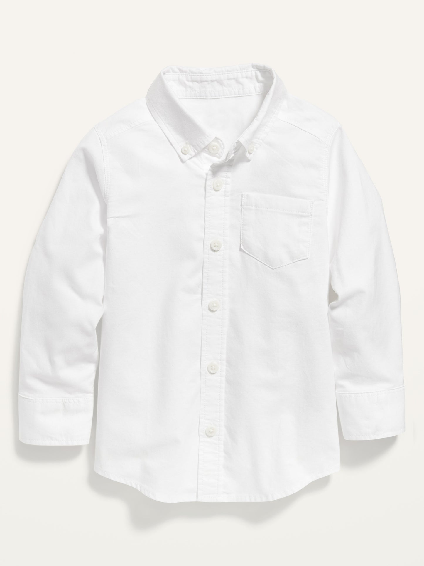 ON Camisa Oxford de manga larga para niños pequeños - Blanco brillante