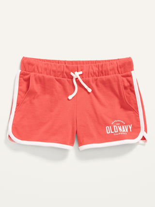 ON Logo-Graphic Jersey Shorts For Girls - Red Lory - Everyday Magic