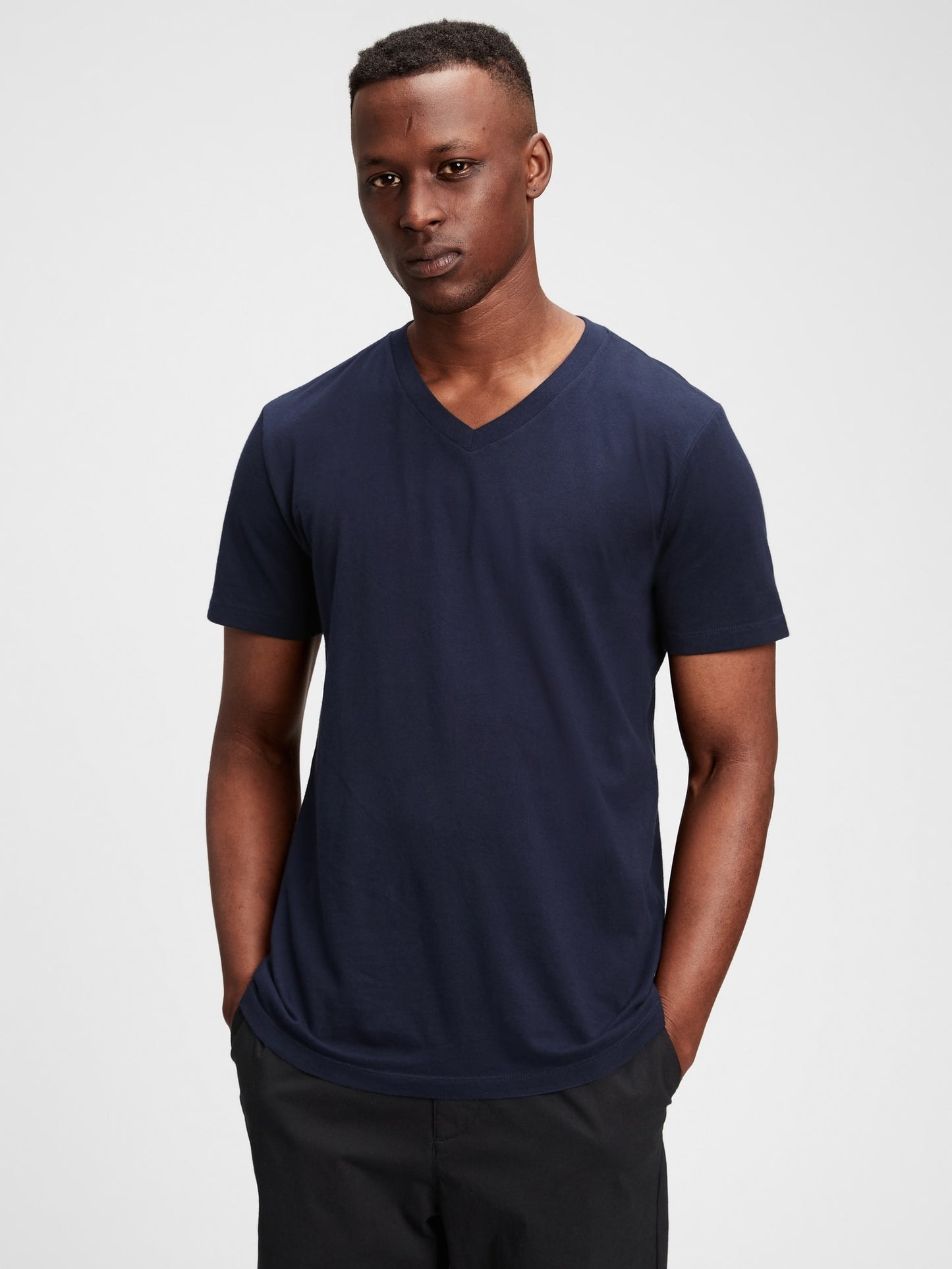 Gap Camiseta Classic V T-Shirt - Navy