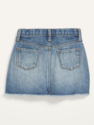 ON Medium-Wash Frayed-Hem Jean Skirt For Toddler Girls - Medium Wash