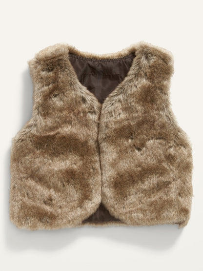 ON Faux-Fur Vest For Baby Fur