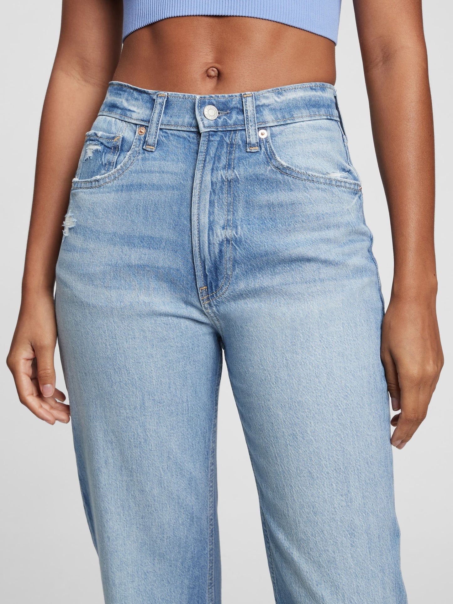 Gap High Rise '90S Loose Jeans With Washwell In Organic Cotton - Light Indigo