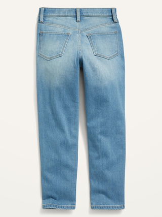 ON High-Waisted Button-Fly Built-In Warm O.G. Straight Jeans For Girls - Golden Years