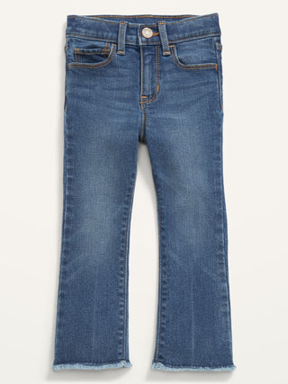 ON Unisex High-Waisted Flare Straight Frayed-Hem Jeans For Toddler - Autumn Blues