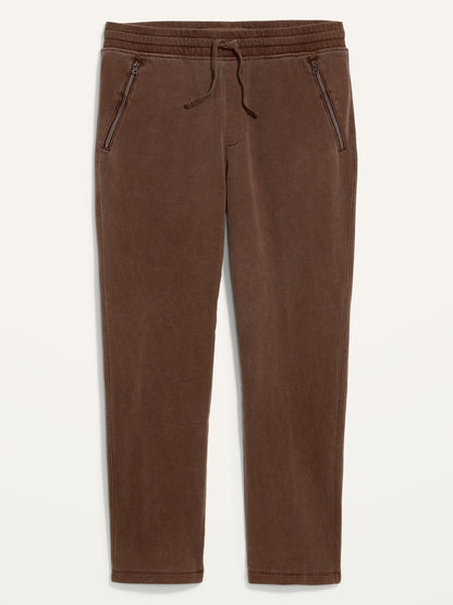 ON Garment-Dyed Zip-Pocket Tapered Sweatpants For Men - Tawny Brown