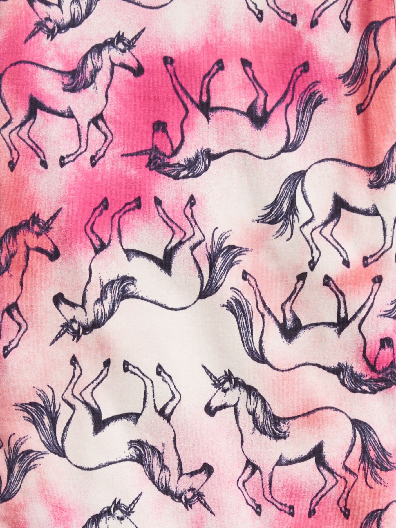 Kids 100% Organic Cotton Tie-Dye Unicorn Print PJ Set