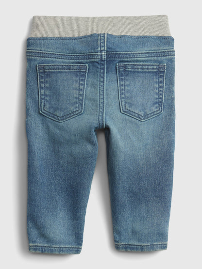 Gap Baby Organic Knit-Denim Slim Jeans - Light Wash