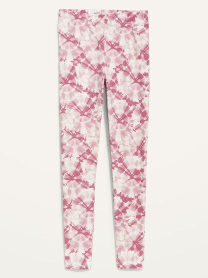 High-Waisted Printed Ankle Leggings For Women Hi Rise Ankle Print F21 Pink Tie Dye