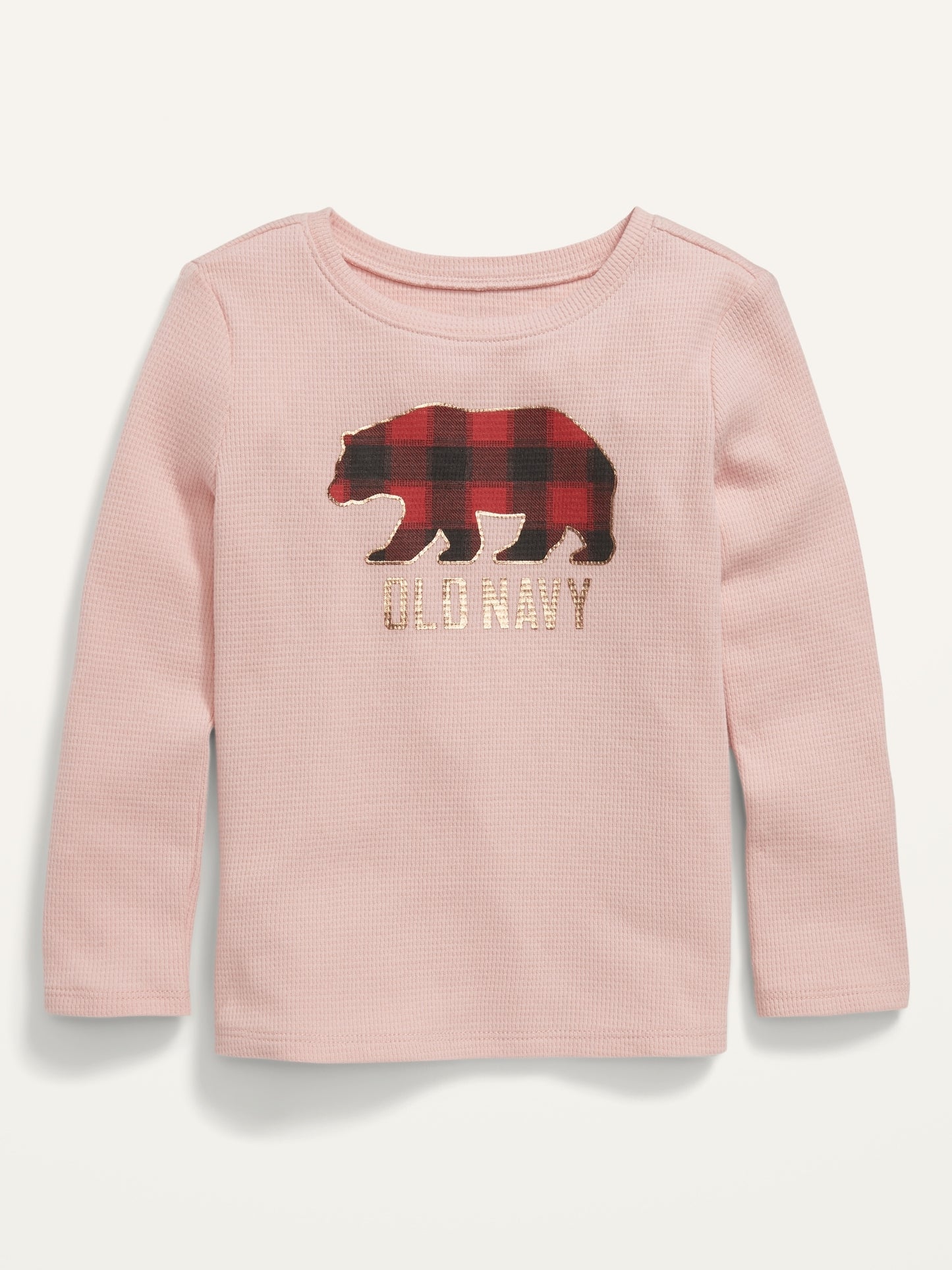 Unisex Logo-Graphic Thermal-Knit Long-Sleeve T-Shirt for Toddler N Ls Ono Logo Thermal Graphic Tee Blush