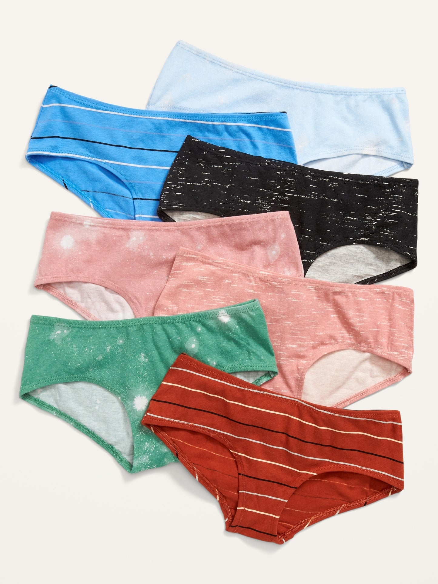 Hipster Underwear 7-Pack for Girls N 7Pk Hipster Cool Tie Dye