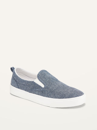 ON Canvas Slip-On Sneakers For Girls - Chambray