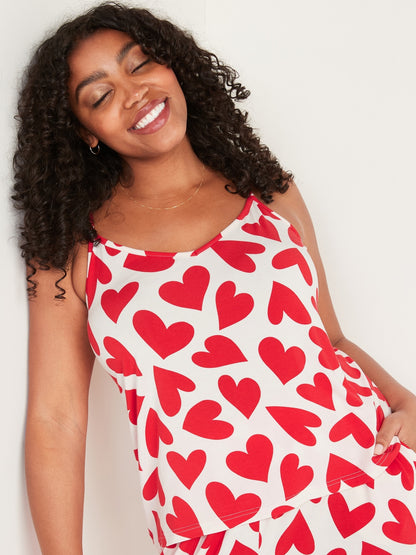 ON Sunday Sleep Ultra-Soft Cami Pajama Top For Women - Hearts Aplenty Everyday Magic
