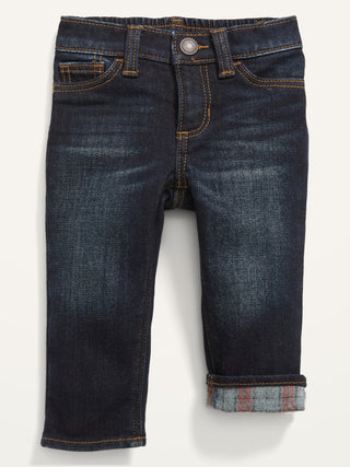ON Unisex Built-In Warm Straight Jeans For Baby - Dark Wash