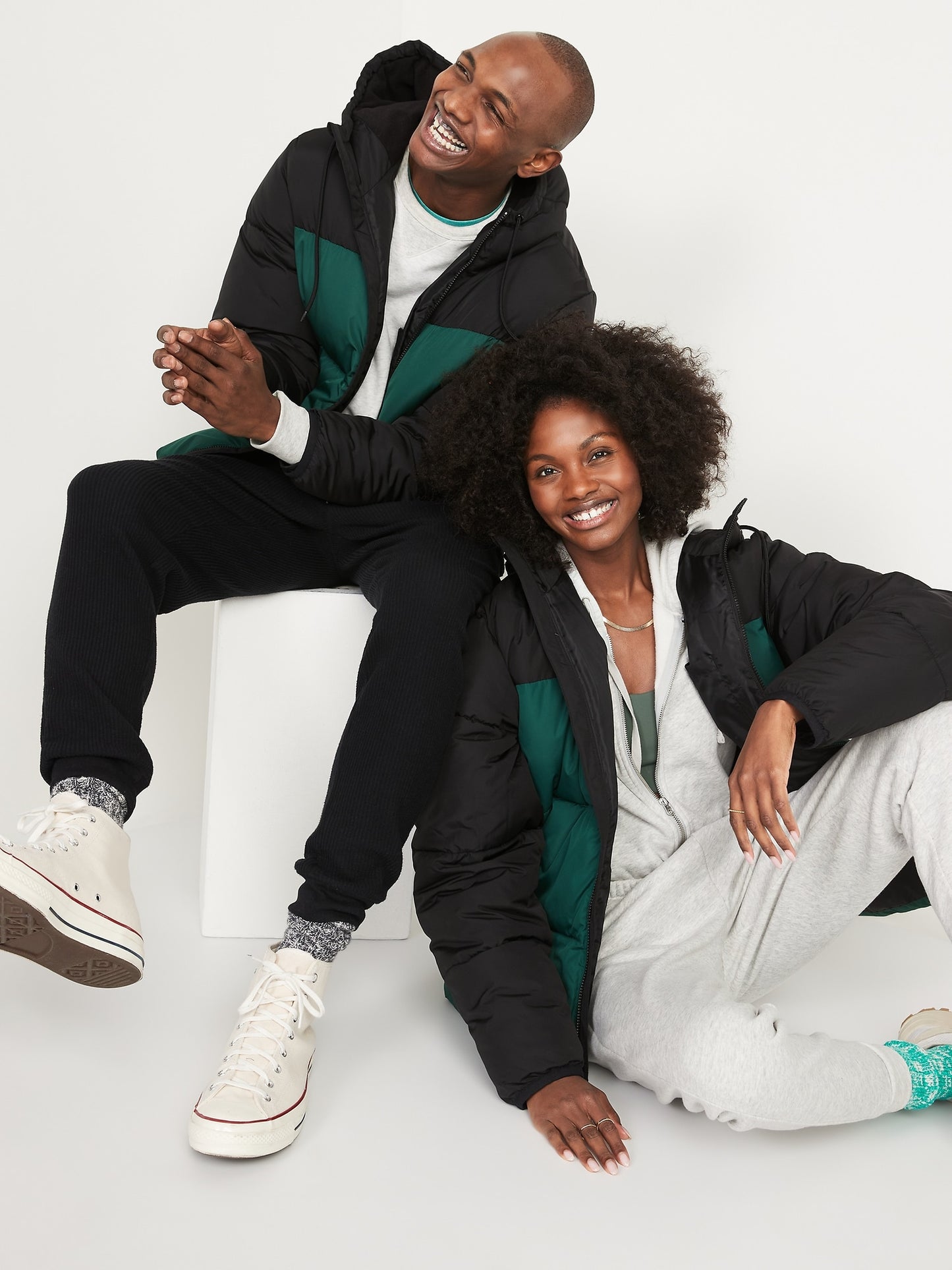 ON Frost-Free Water-Resistant Hooded Gender-Neutral Puffer Jacket For Adults - Botanical Green