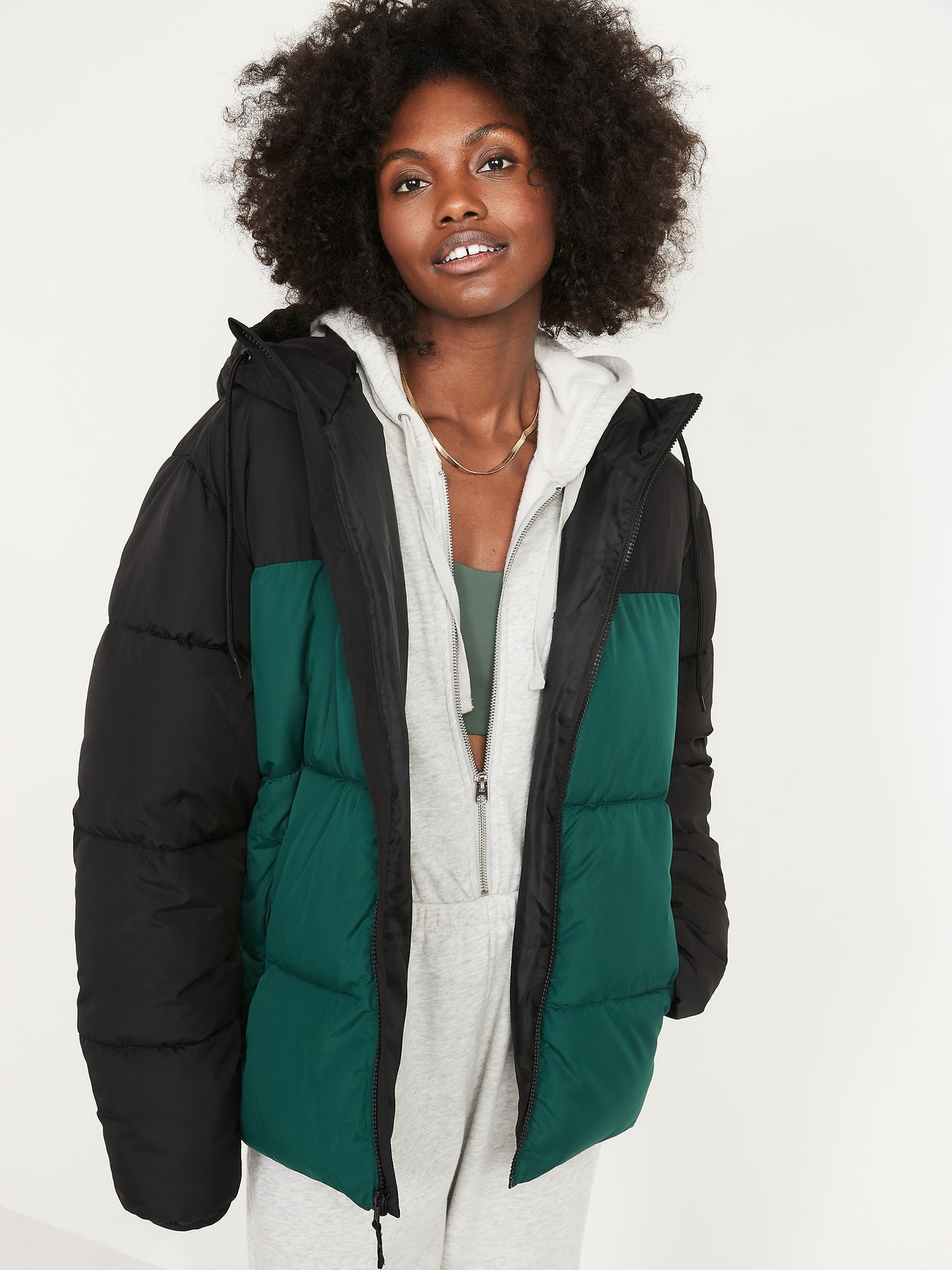 ON Frost-Free Water-Resistant Hooded Gender-Neutral Puffer Jacket For Adults - Botanical Green