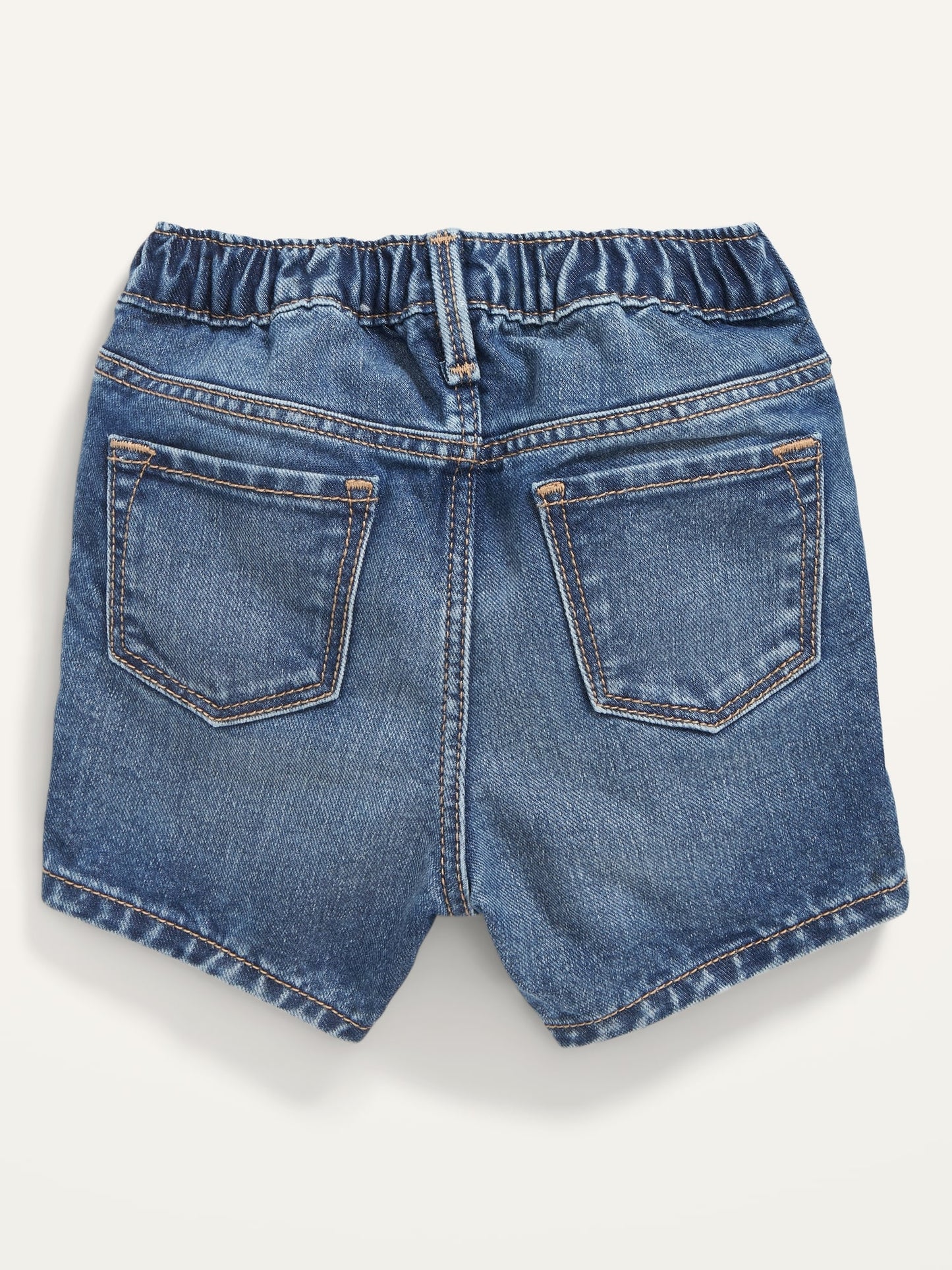 Shorts de jean con cintura elástica para niñas pequeñas