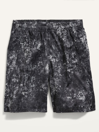 Go-Dry Camo-Print Mesh Shorts For Boys Mesh Print Short Black Wash F