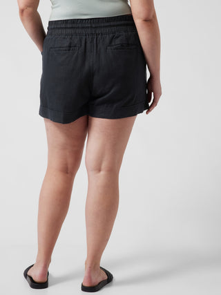 ATH CABO LINEN 4IN SHORT Black