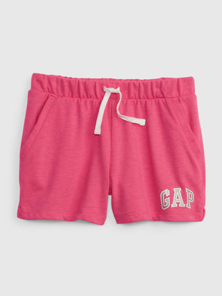Gap Kids Pull-On Logo Shorts - Pink Jubilee Nylon On