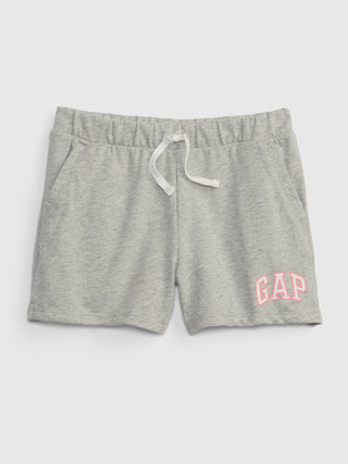 Gap Kids Pull-On Logo Shorts - Light Heather Grey