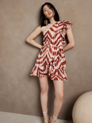 BR Linen Ruffle Dress - Vzebra Print