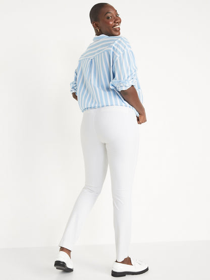 ON High-Waisted White Pixie Ankle Pants For Women - Bright White