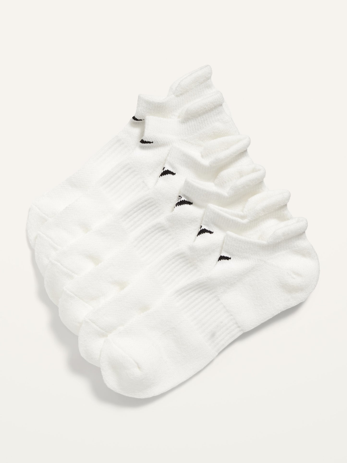 Athletic Ankle Socks 3-Pack for Men 3Pk Run Sock Heel Tab On White