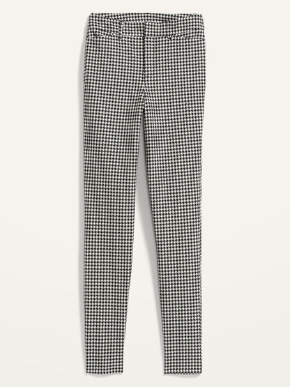 High-Waisted Printed Pixie Skinny Ankle Pants for Women