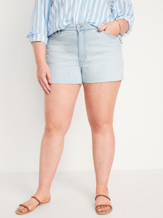 High-Waisted O.G. Straight Cut-Off Jean Shorts for Women -- 3-inch inseam
